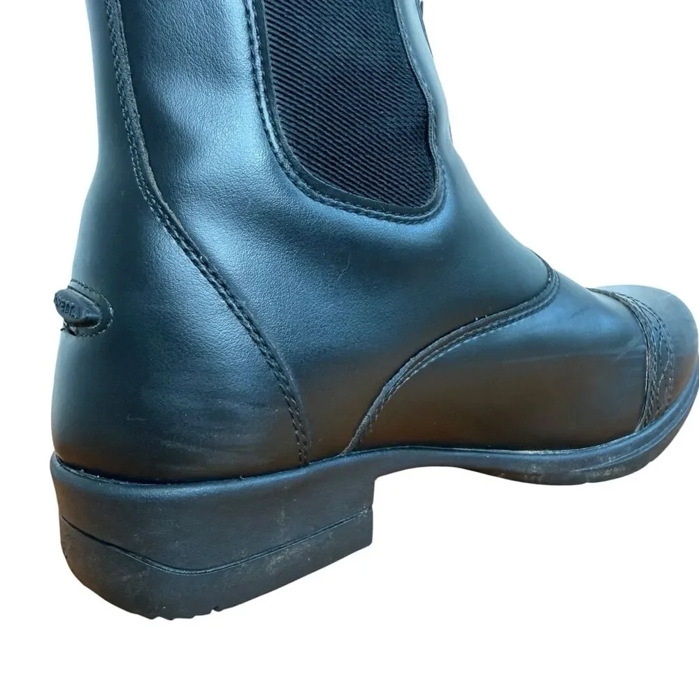 Moretta Clio Paddock Boots Women’s 5 Black Front Zip Equestrian Riding Chelsea
